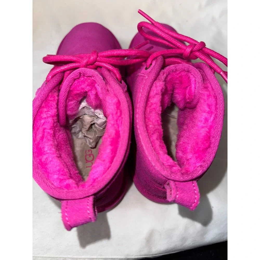 Ugg Neumel II 1017320K Girls Snow 5 Rose Pink Suede Wool Ankle Winter‎ Boots